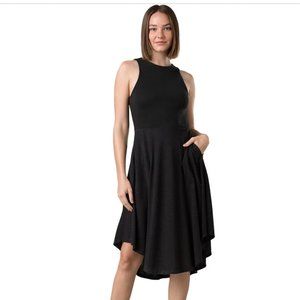 Prana Bayjour cozy-up black dress small